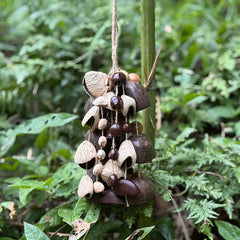 Six-Nut Blend Seeds Wind Chime - Mixed Panji Juju Phoenix Palm Cardamom Sago 12 strands for meditation