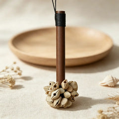 Seed pod rattle as a mindful handmade gift for meditation and sound lovers