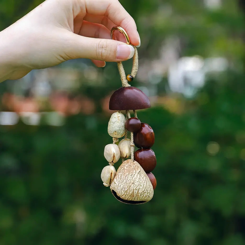 Summer Breeze seed charm — light airy natural seed bag charm